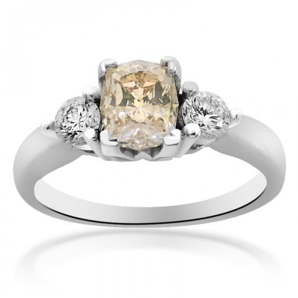 1.50 Carat Fancy Cognac Diamond Engagement Ring - Picture 1 of 4